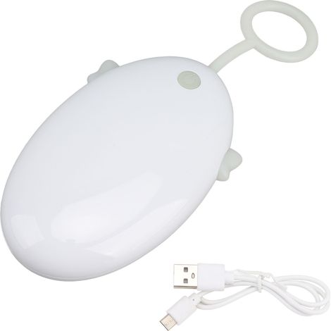 Manchon chauffant Flying Fish 3 réglages, chauffe-mains double face, charge USB 2400mAh, chauffe rapide 5s, batterie externe blanc bureau (1/5)