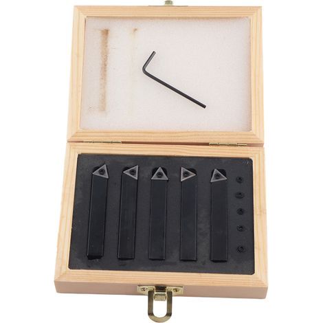 3/8-Zoll-Wendeschneidplatten-Drehwerkzeugsatz, 5-teilig, Hartmetall-Drehmaschinen, Schneidwerkzeuge (1/5)