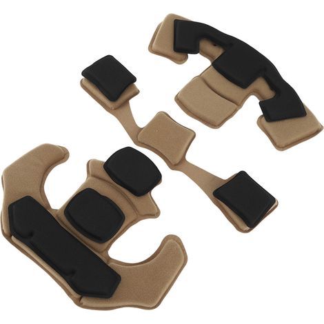 Set mit 3 Memory-Schaum-Schutzpolstern für universelle Motorrad-, Roller-, Fahrrad- und Fahrradhelme (braun). (1/5)