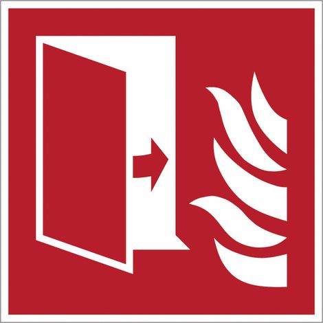 Pannello adesivo antincendio ISO 7010 "Porta tagliafuoco" - F007
