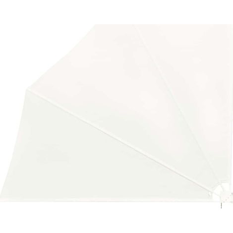 Collapsible Balcony Side Awning Cream 140x140 cm vidaXL