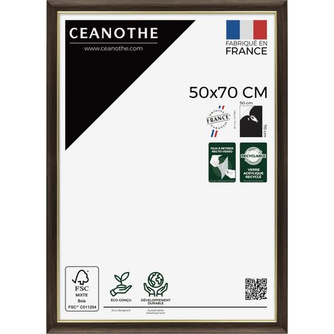 Cadre photo Luna ébène doré 50x70 cm