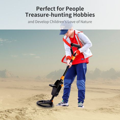 Détecteur de métaux pour adultes et enfants, haute sensibilité réglable, avec écran LCD, détecteur de trésors, alarme sonore, outil de chasse (1/4)