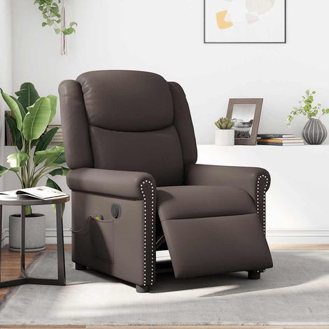 Maison Exclusive - Relaxsessel Massage Elektrisch Glänzend Braun