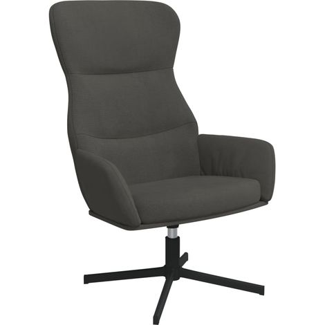 vidaXL Sedia Relax Grigio Scuro in Velluto (1/5)