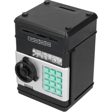 Tirelire électronique, tirelire à code distributeur automatique, tirelire pour pièces et billets, tirelire cochon à motifs, cadeau d'anniversaire pour enfants (1/5)