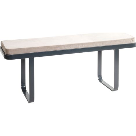 Banc Design 2 Places "Dario" 115cm Beige Gris (1/4)