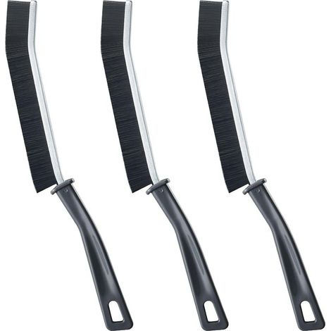 Lot de 3 brosses de nettoyage à poils durs pour crevasses, petites brosses de nettoyage pour usage domestique, salle de bain, cuisine (1/5)