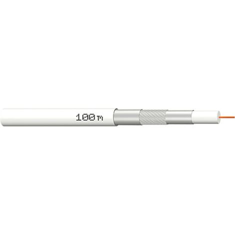 MegaSat 100189 Câble coaxial Diamètre extérieur: 7.0 mm blanc 100 m (1/2)