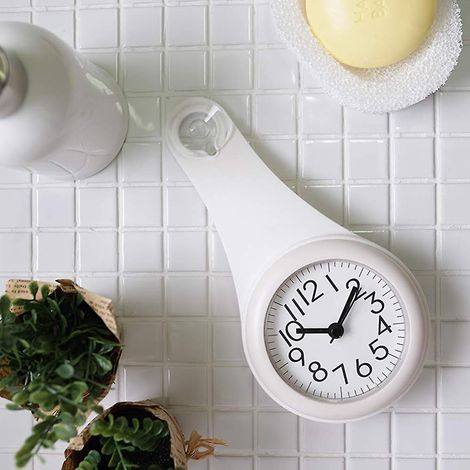 Réveil de salle de bain étanche à ventouse - Réveil de douche silencieux pour chambre, salon et décoration intérieure (1/5)