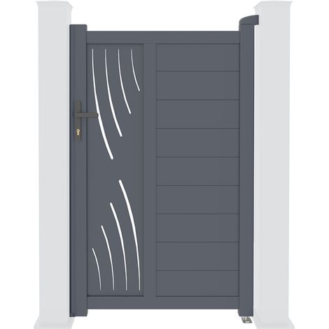 Puerta peatonal gris VELETA 100 x 160 cm