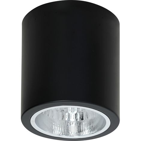 Spot plafond rond noir mat Ø13cm E27 15W Luminex Downlight