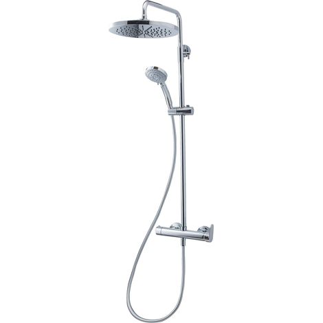 PRESTO 46250301 NINE Columna Ducha Mezcladora Rociador 250 mm y Flexo PVC - ref: 46250301