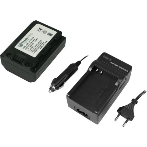 Trade-Shop 2in1 Set: Li-Ion Akku 1600mAh + Ladegerät mit Kfz-Ladekabel kompatibel mit Sony Alpha 7R IV ILCE-7RM4, A7R IV, 8S III, ILCE-7M4, ILCE-9M2 (1/3)