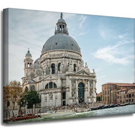 Leinwandgemälde Architektur Bibliothek 40x30 cm Italien Europa Stil Barock