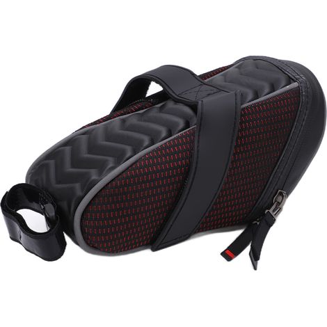 Sacoche de Selle de Vélo Imperméable, Sac Arrière pour VTT et Vélo de Route, Pochette de Selle Rouge pour Cyclisme (1/5)