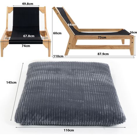 1816, fauteuil beanbag pour adultes, fauteuil d'appoint sans accoudoirs, fauteuil individuel décontracté, tissu cordura, pour salon et chambre à coucher, avec dossier, place individuelle (1/5)