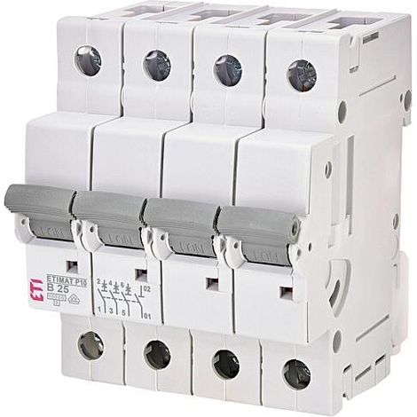 ETI Disjoncteurs automatiques ETIMAT P10 3 pôles + N, 10kA, B25, REG