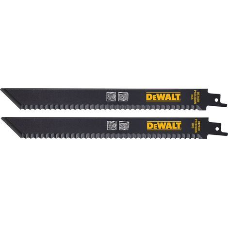 DeWALT - Lama per sega per materiale isolante 6 TPI, lunghezza 225 mm, 2 pz DT2450