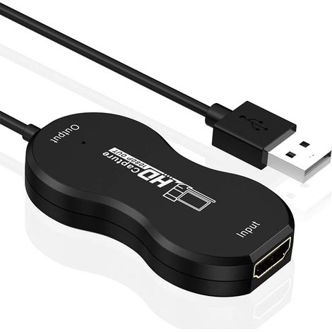 Carte d'acquisition vidéo Streamdeck, commutateur HDMI vers USB, 1080p 30 ips HD - Noir (1/5)