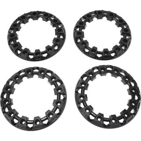 Lot de 4 enjoliveurs de moyeu de roue, capuchons de protection pneu, jante universelle pour quad et kart 6 pouces (Ø ext. env. 170 mm, Ø int. env. 110 mm) (1/5)
