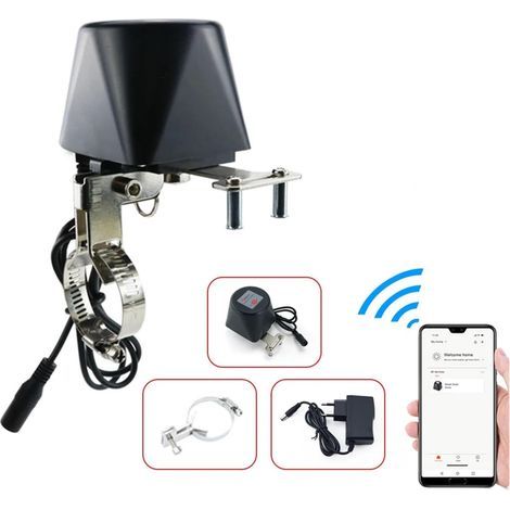 Intelligentes Gas-Magnetventil, Gartenbewässerungs-Abschaltuhr, Bewässerungssteuerung mit Alexa und Google Assistant (WLAN-Ventil, Weiß) (1/5)