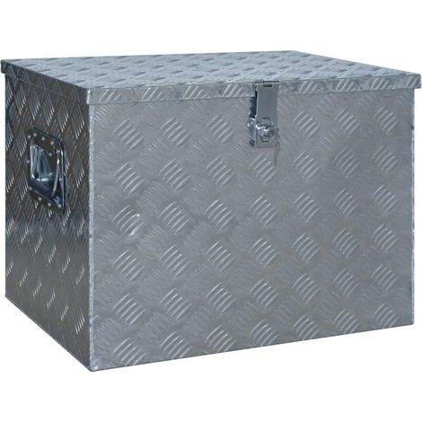 Caja de aluminio 610x430x455 mm plateada vidaXL (1/4)
