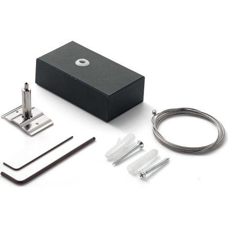 Kit Cavo Singolo Acciaio 5 Mt Fluo Alluminio Nero