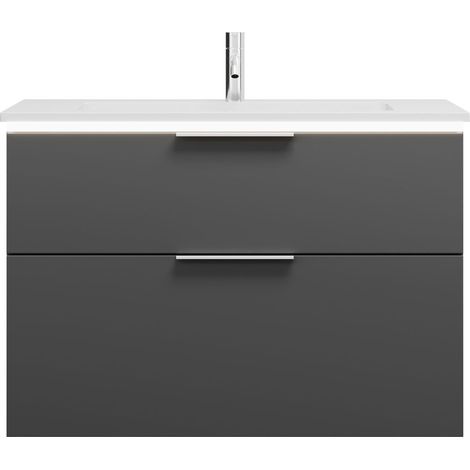 burgbad Eqio lavabo mineral de fundición con mueble bajo para