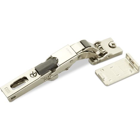 Salice Universalscharnier für Glastüren oder Spiegeltüren ohne Dämpfung 110° Nickel matt Möbelscharnier Schrankscharnier