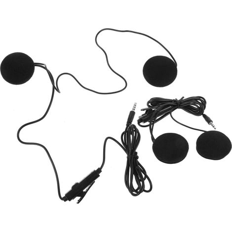 Écouteurs de Moto Noir 2pcs pour Casque de Moto Navigation Vocale et Appels, Accessoires Casque en Plastique et Acier pour Communication Sûre (1/5)