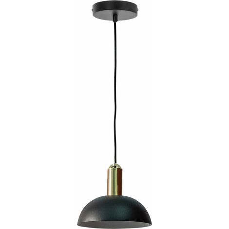 Lampada a Sospensione 20x20xH150 cm in Metallo Spica Nero (1/3)