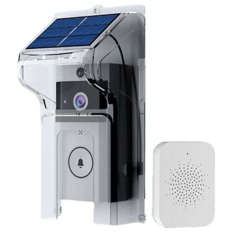 Bardusch-Sonnette Vidéo WiFi Sans Fil Alimentation Solaire Vision Nuit Étanche Interphone Audio Bidirectionnel HD Maison Connectée (1/4)
