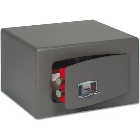 TECHNOMAX – Coffre-fort à fixer à clé double panneton, 2 pênes, 19 L, 22x35x30 cm
