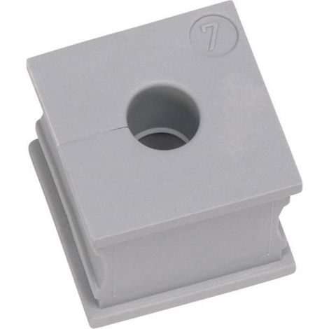Icotek KT 12 Passacavo scanalato Ø (max.) 13 mm Gomma Grigio 1 pz.
