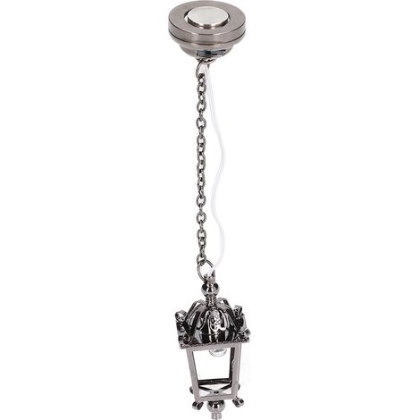 Lustre pour maison de poupée à l'échelle 1:12, lanterne victorienne suspendue noire avec aimant adhésif (1/5)