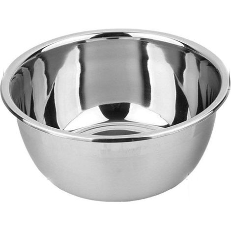 Bol mélangeur en acier inoxydable - Multifonction - Bol de cuisine - Saladier - Passe au lave-vaisselle - 1 pièce - 40 cm (24 cm) (1/5)