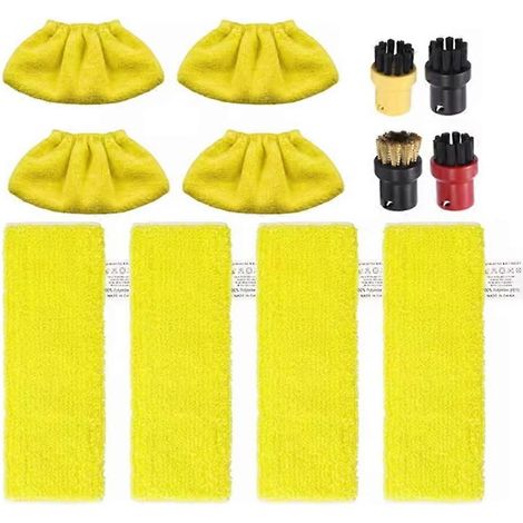 Kit de brosse ronde en cuivre pour nettoyeur vapeur Karcher Easyfix C1 SC2 SC3 SC4 SC5 SC7 : lingette en microfibre, brosse ronde et pièces détachées. (1/5)