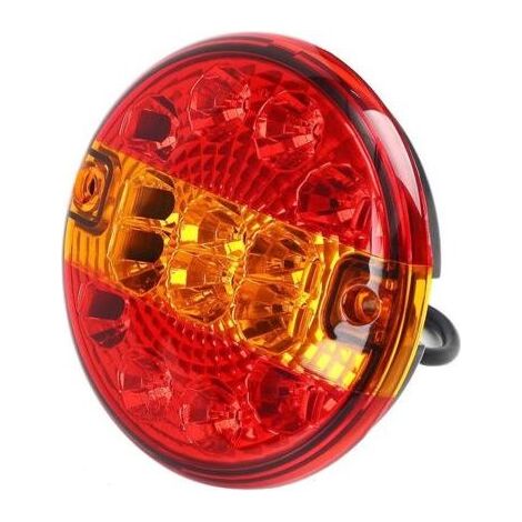 Feux arrière ronds ultra-lumineux à 14 LED, feux arrière de remorque à LED, feux de freinage multifonctionnels étanches pour véhicules 12V-24V. (1/5)