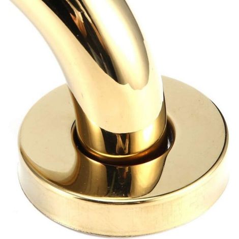 Barre D'appui - Acier Inoxydable Plaqué Or - Pour Salle De Bain Baignoire Toilettes - 50 Cm (1/5)