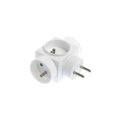 Enchufe múltiple 2P+T 16A - 3 salidas laterales