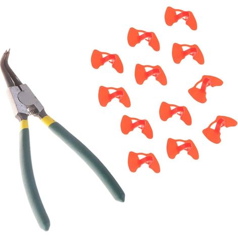 Lunettes pour Poules sans Épingle Anti-picage en Acier Allié et Plastique, Accessoire Poulet Cage, Set Complet pour Protection du Bec Plumage Couleur Aléatoire (1/5)