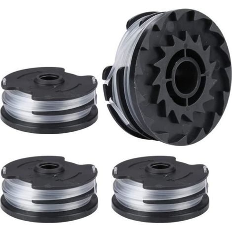Bobine Fil Nylon - Pour Coupe-Bordure Parkside PRTA 20-Li C3 PRT 550 A1 A3 PRT 300 A1 - 4 Pièces (1/4)