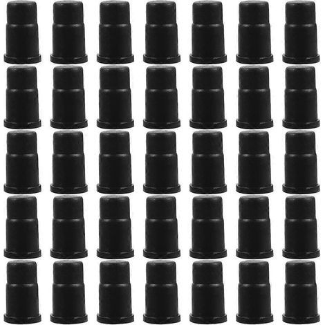 Set mit 35 Rollenbuchsen, kleinen Schafthülsen, professionellen Ersatzhülsen für Rollen – 3,00 x 2,00 x 2,00 cm – Schwarz (1/4)