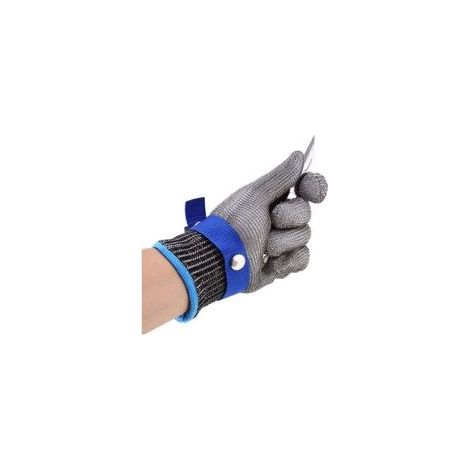 Gants anti-coupure 26 cm en acier inoxydable – Niveau 5 de protection – Pour coupe viande et légumes – Lavables en machine (1/5)