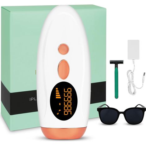 Épilateurs à lumière pulsée, Epilateur à Lumière Pulsée IPL, 5 Niveaux D'énergie, 2 Modes, 999,990 Flashes, Appareil d'épilation Pour Femme Et Homme, Corps, Visage, Aisselles, Maillot (1/5)