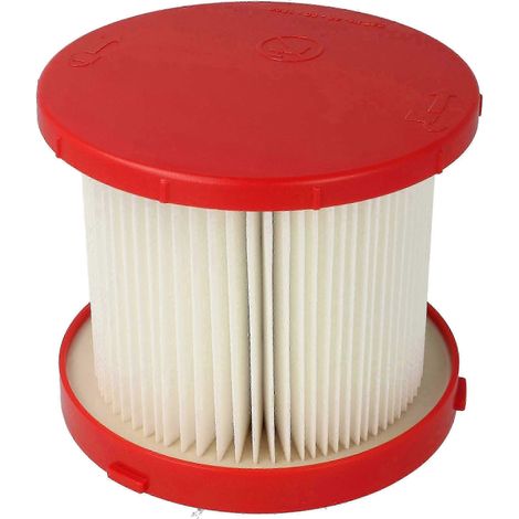 2er-Pack Staubsaugerfilter, kompatibel mit Milwaukee M12 FVCL, M18 FPOVCL, M18 VC2 und M18 VC2-0 Staubsaugern – HEPA-Filter in Rot und Weiß (rot SZRH AM)