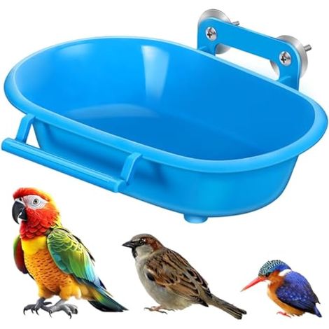 Abreuvoir suspendu pour oiseaux, cage de bain en PP durable pour perruches, accessoire pour cage d'intérieur (1/5)