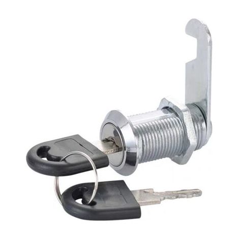 Cerradura de leva con cilindro de 25 mm para buzón, cajón, armario, 4 unidades, aleación de zinc plateada