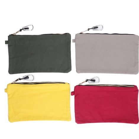 6-teiliges Werkzeugset mit Reißverschluss, robuste Canvas-Tasche mit Karabinerhaken, multifunktionaler Organizer (1/5)